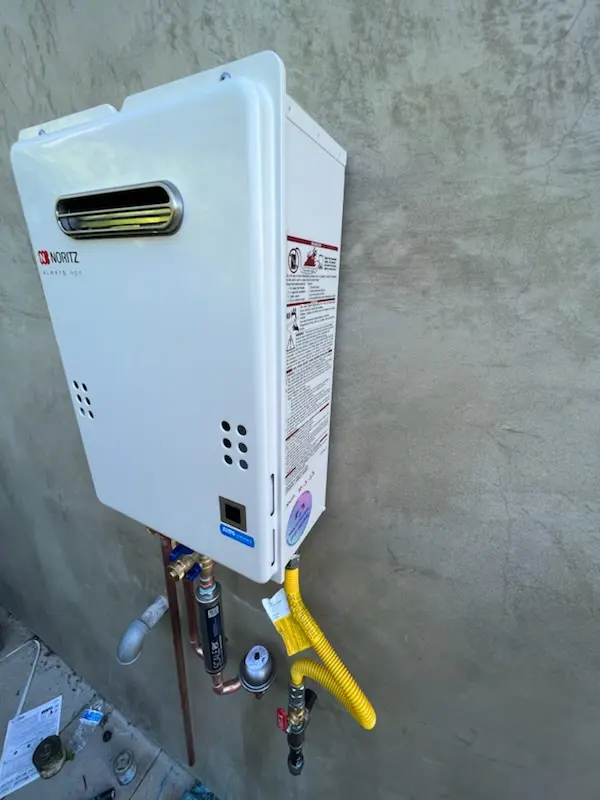 Tankless water heater installation for Heritage homes